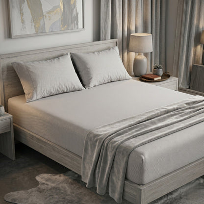 Fitted Bed Sheet- FT005 Fitted Sheets Apricot