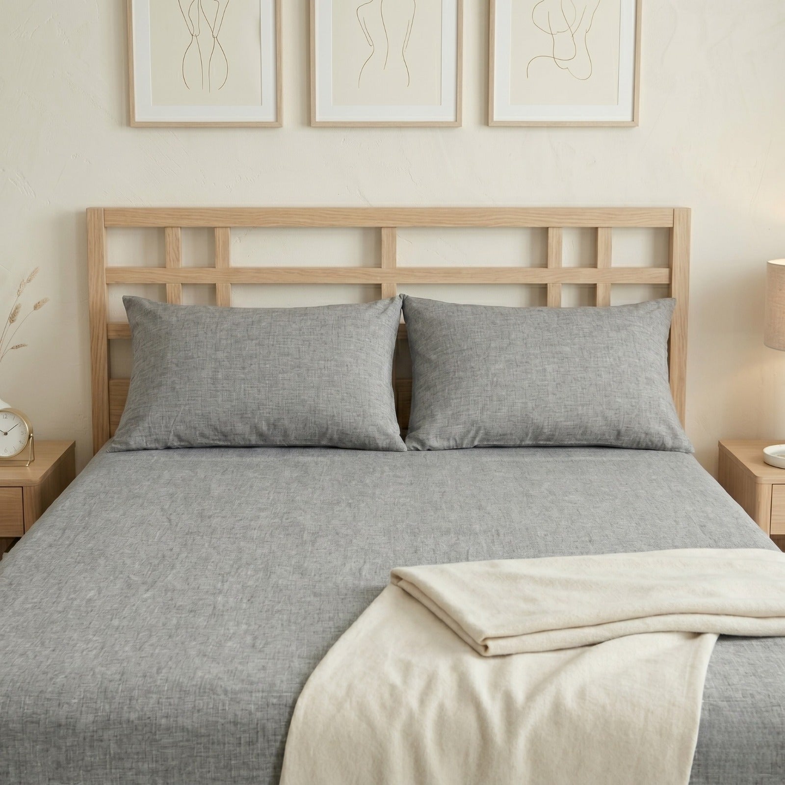 Fitted Bed Sheet- FT001 Fitted Sheets Apricot