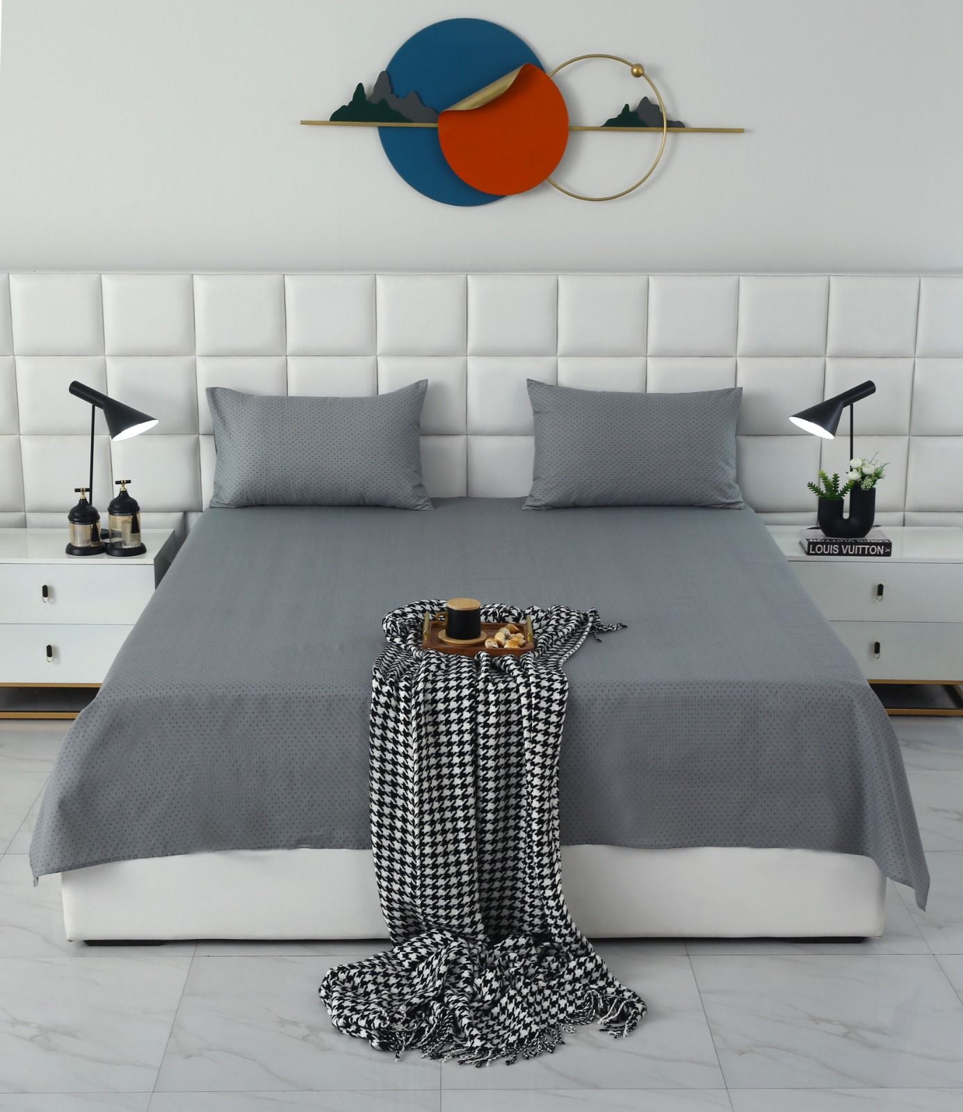 3 PCs Double Bed Sheet With Same Packing-DB-280 Bed Sheets Apricot