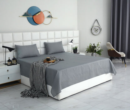 3 PCs Double Bed Sheet With Same Packing-DB-280 Bed Sheets Apricot