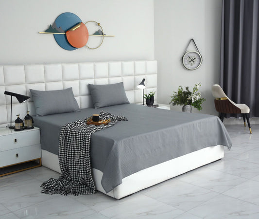 3 PCs Double Bed Sheet With Same Packing-DB-280 Bed Sheets Apricot
