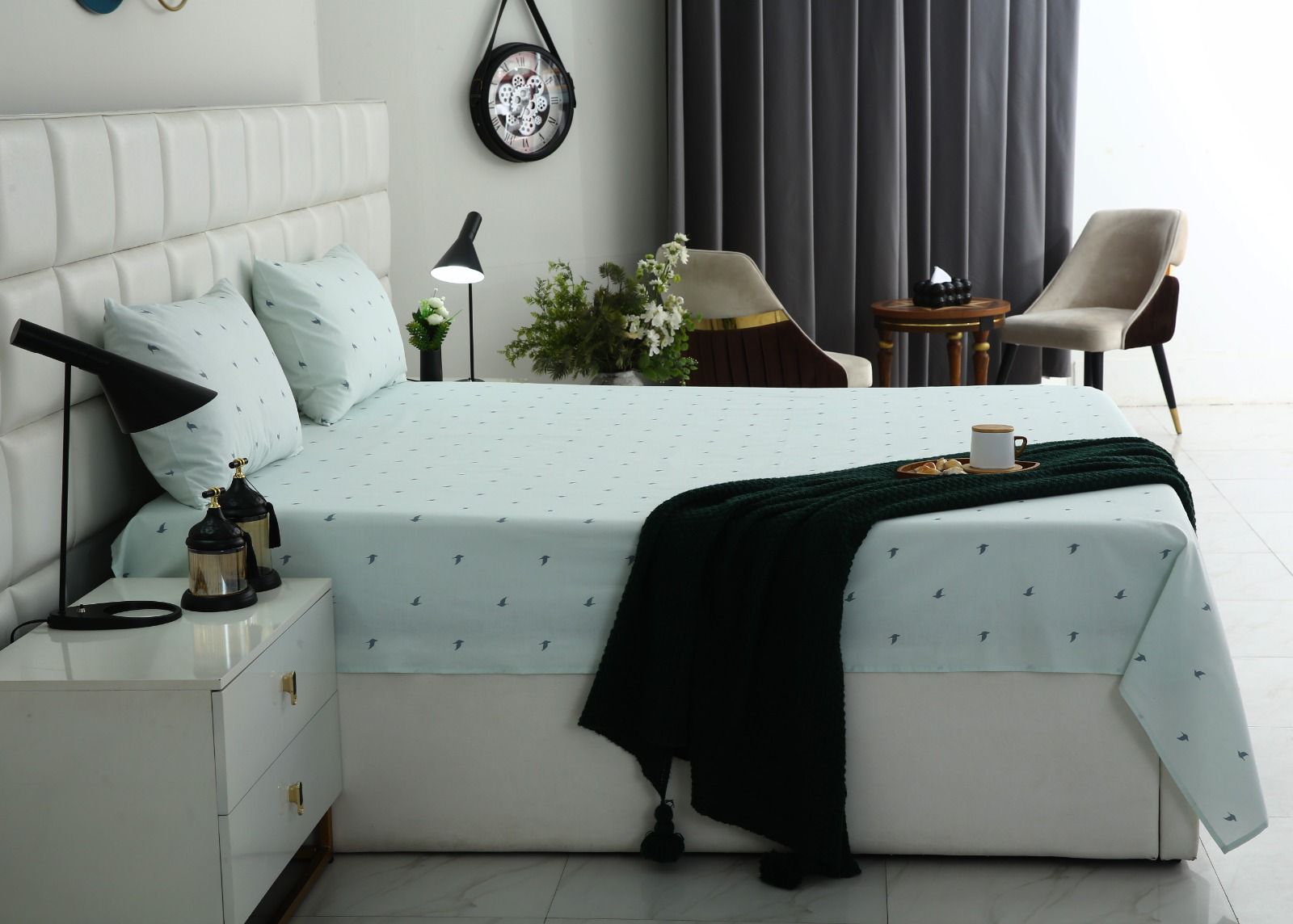 3 PCs Double Bed Sheet With Same Packing-DB-277 Bed Sheets Apricot