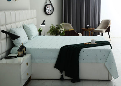 3 PCs Double Bed Sheet With Same Packing-DB-277 Bed Sheets Apricot