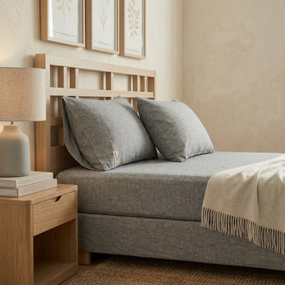 Fitted Bed Sheet-FT009 Fitted Sheets Apricot