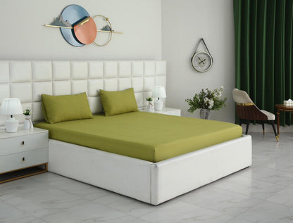 Fitted Bed Sheet-FT0017 Fitted Sheets Apricot