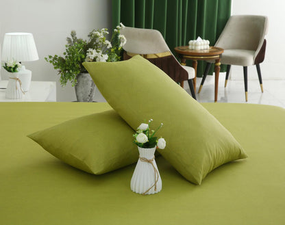 Fitted Bed Sheet-FT0017 Fitted Sheets Apricot