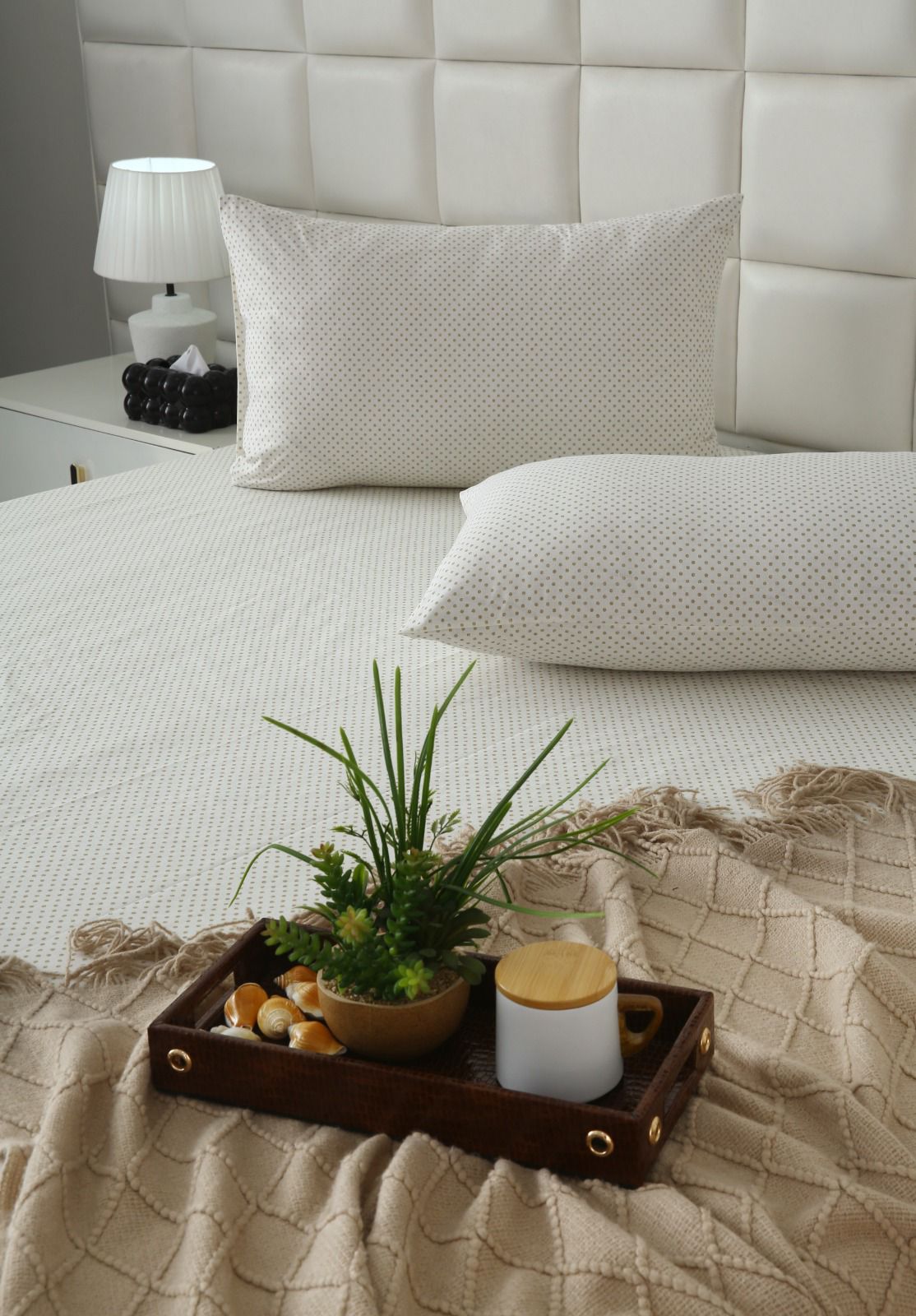 Fitted Bed Sheet- FT0029 Fitted Sheets Apricot