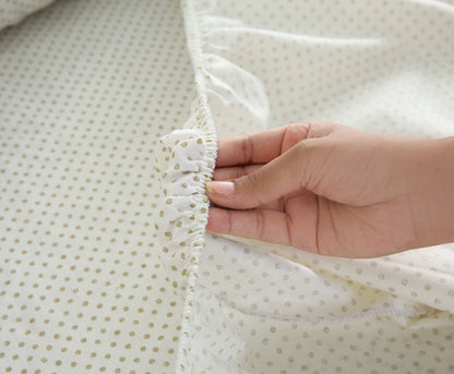 Fitted Bed Sheet- FT0029 Fitted Sheets Apricot