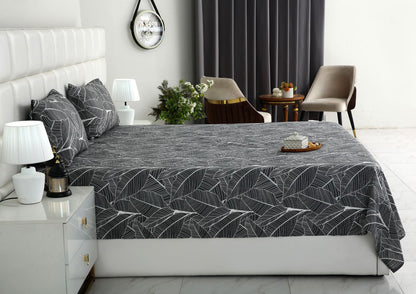 3 PCs Double Bed Sheet With Same Packing- Ash Petals Bed Sheets Apricot