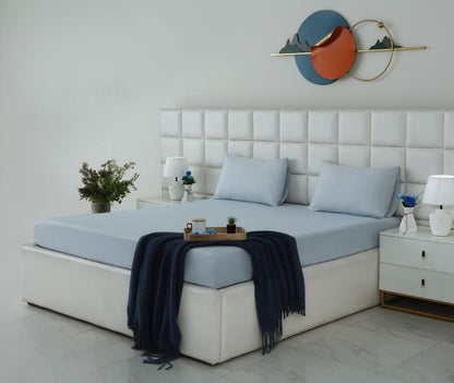 Fitted Bed Sheet- PFT002 Fitted Sheets Apricot