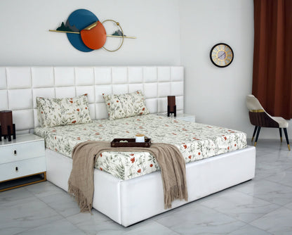 Fitted Bed Sheet- PFT003 Fitted Sheets Apricot