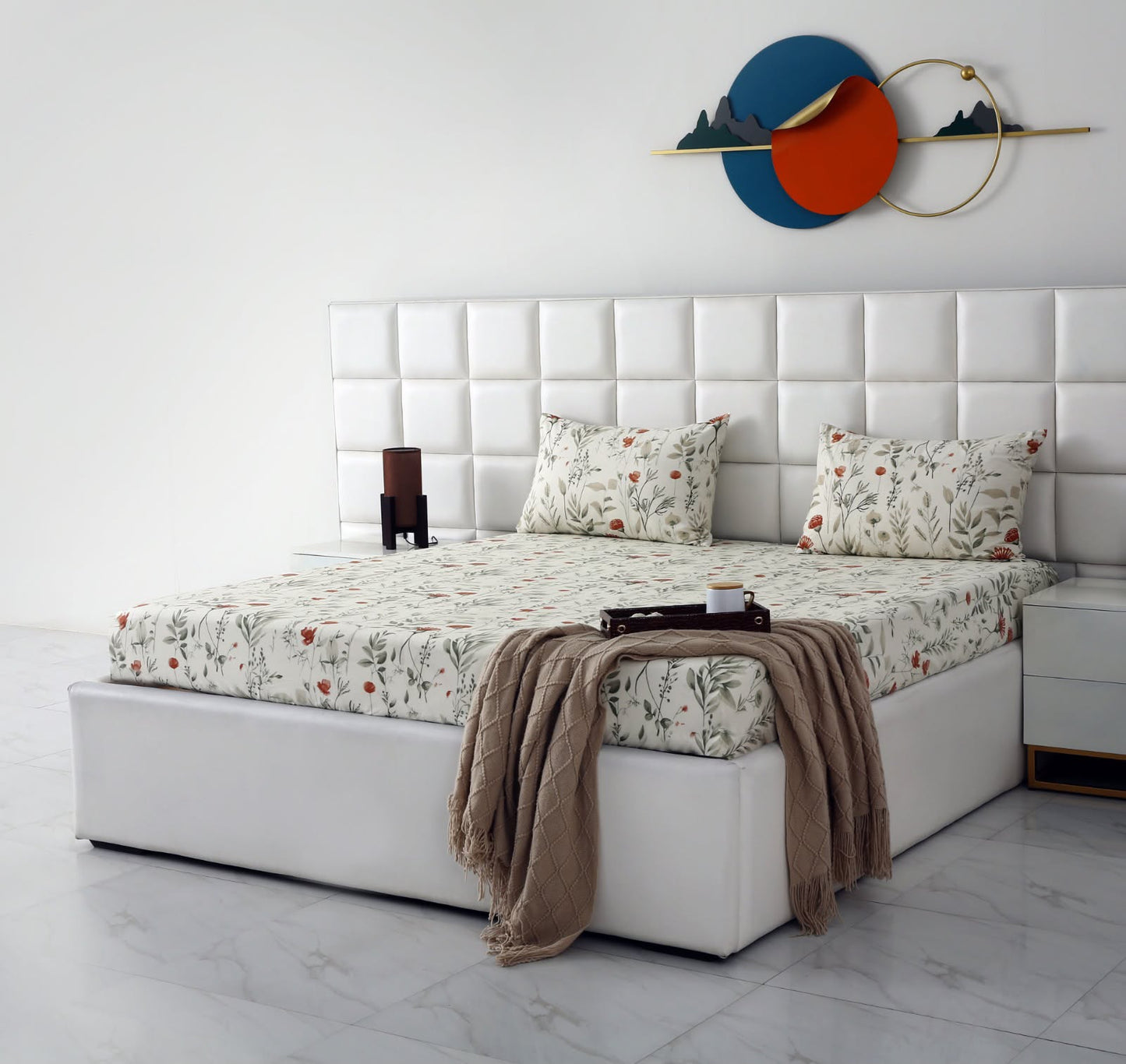 Fitted Bed Sheet- PFT003 Fitted Sheets Apricot