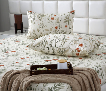 Fitted Bed Sheet- PFT003 Fitted Sheets Apricot