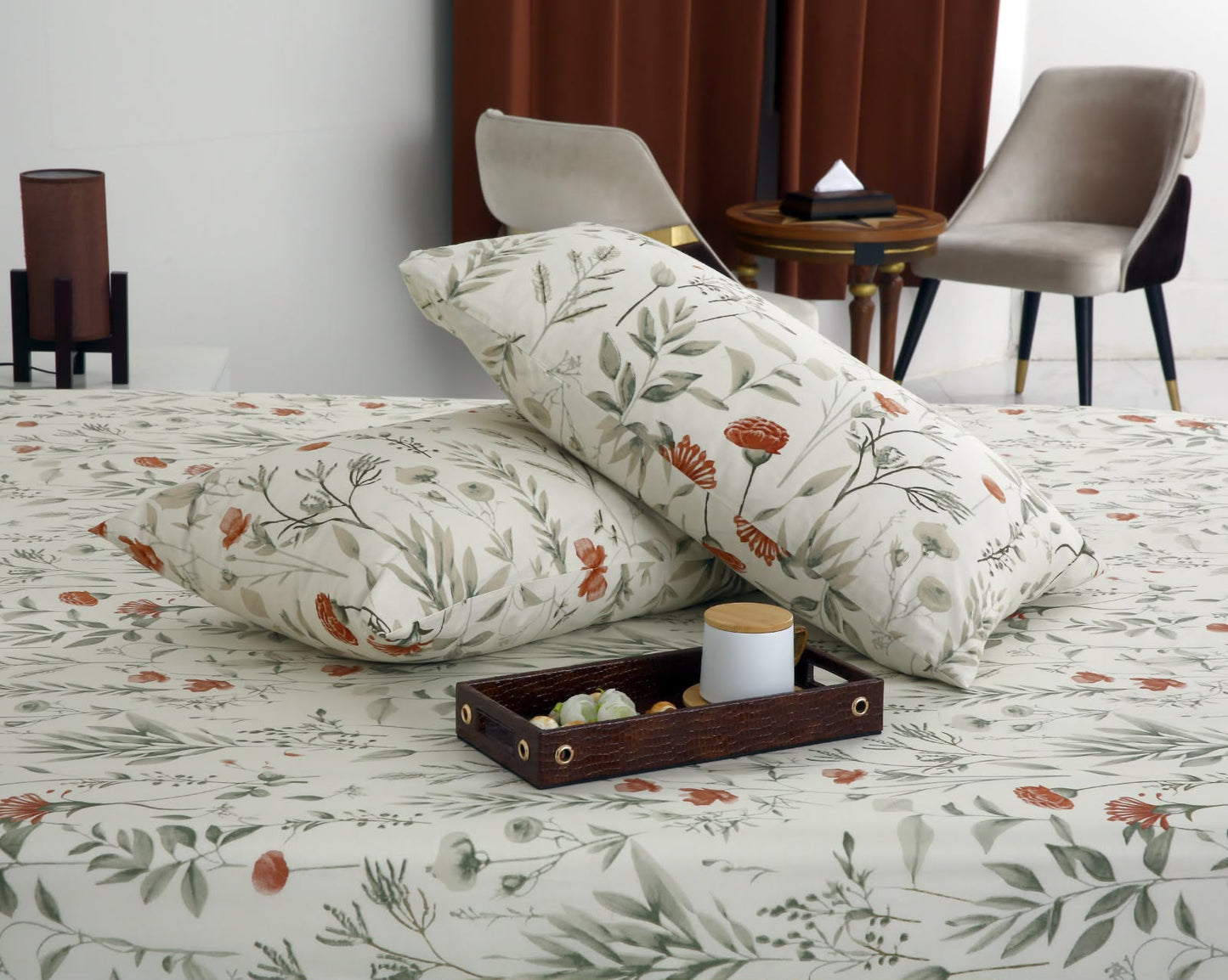 Fitted Bed Sheet- PFT003 Fitted Sheets Apricot