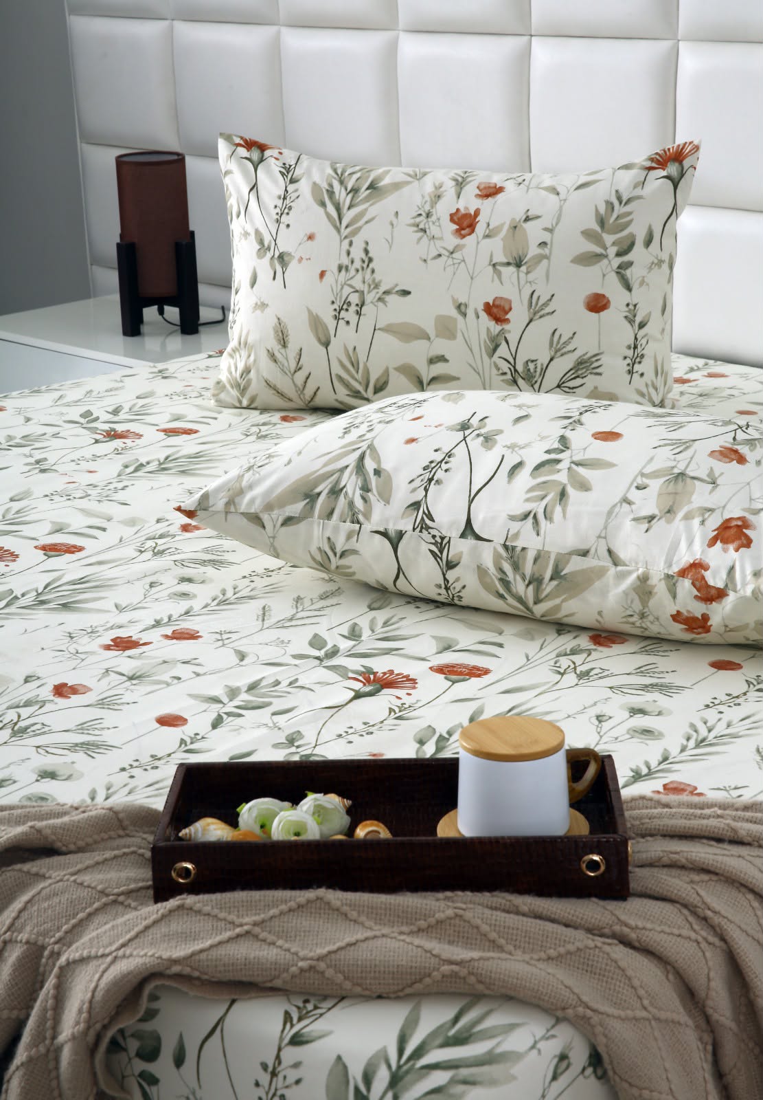 Fitted Bed Sheet- PFT003 Fitted Sheets Apricot