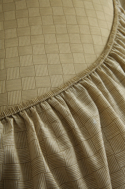 Fitted Bed Sheet- FT007 Fitted Sheets Apricot