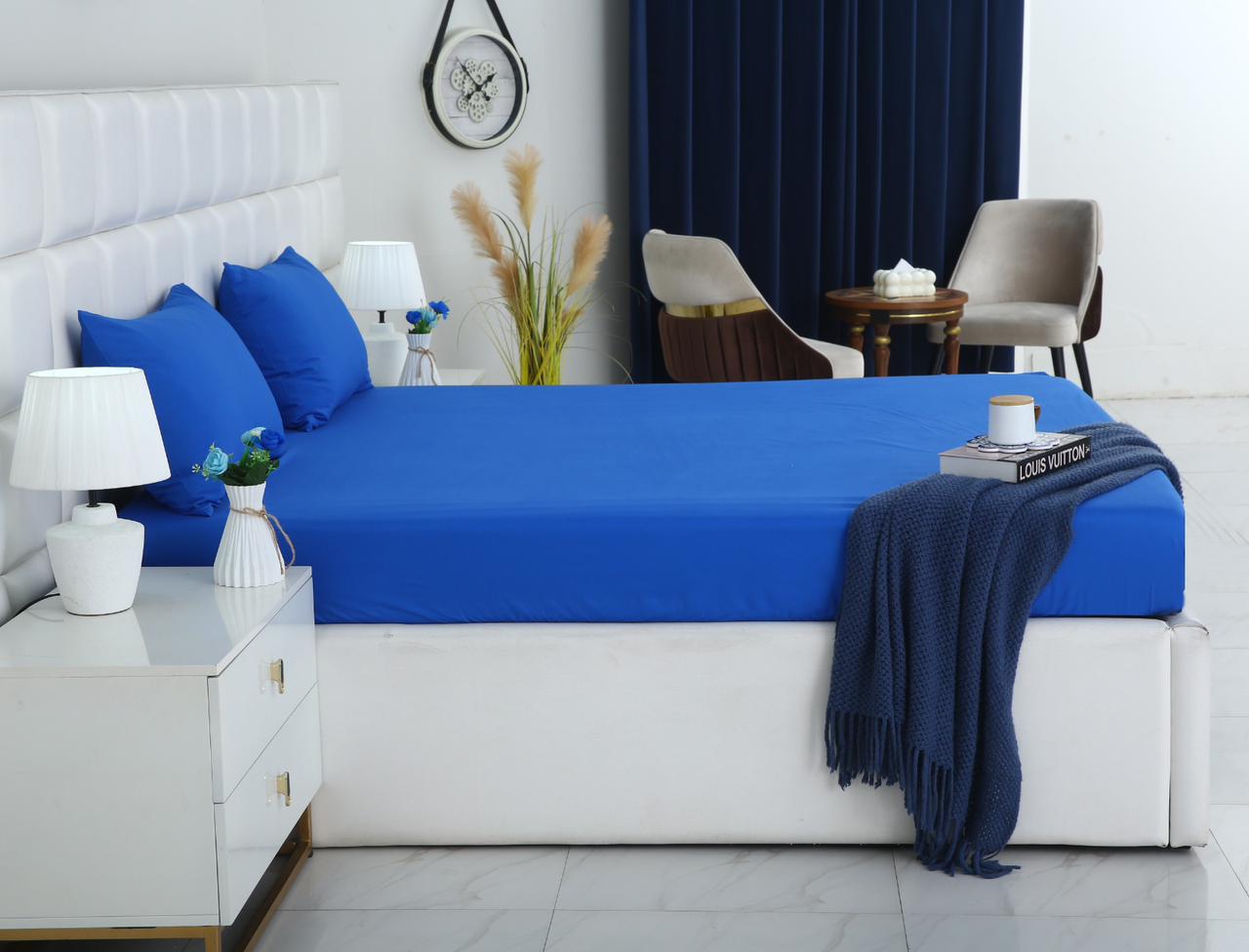 Fitted Bed Sheet- PFT010 Fitted Sheets Apricot