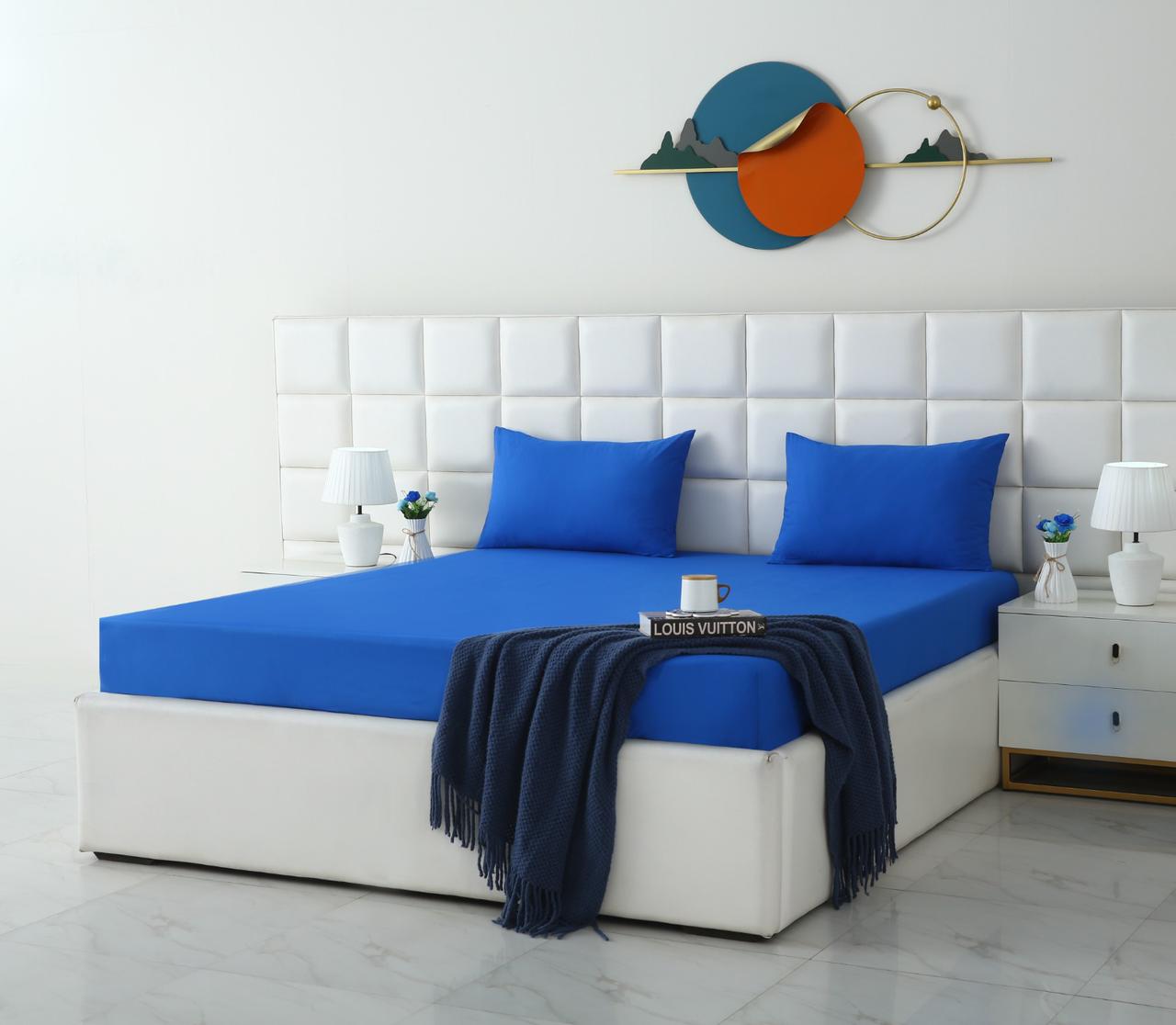 Fitted Bed Sheet- PFT010 Fitted Sheets Apricot