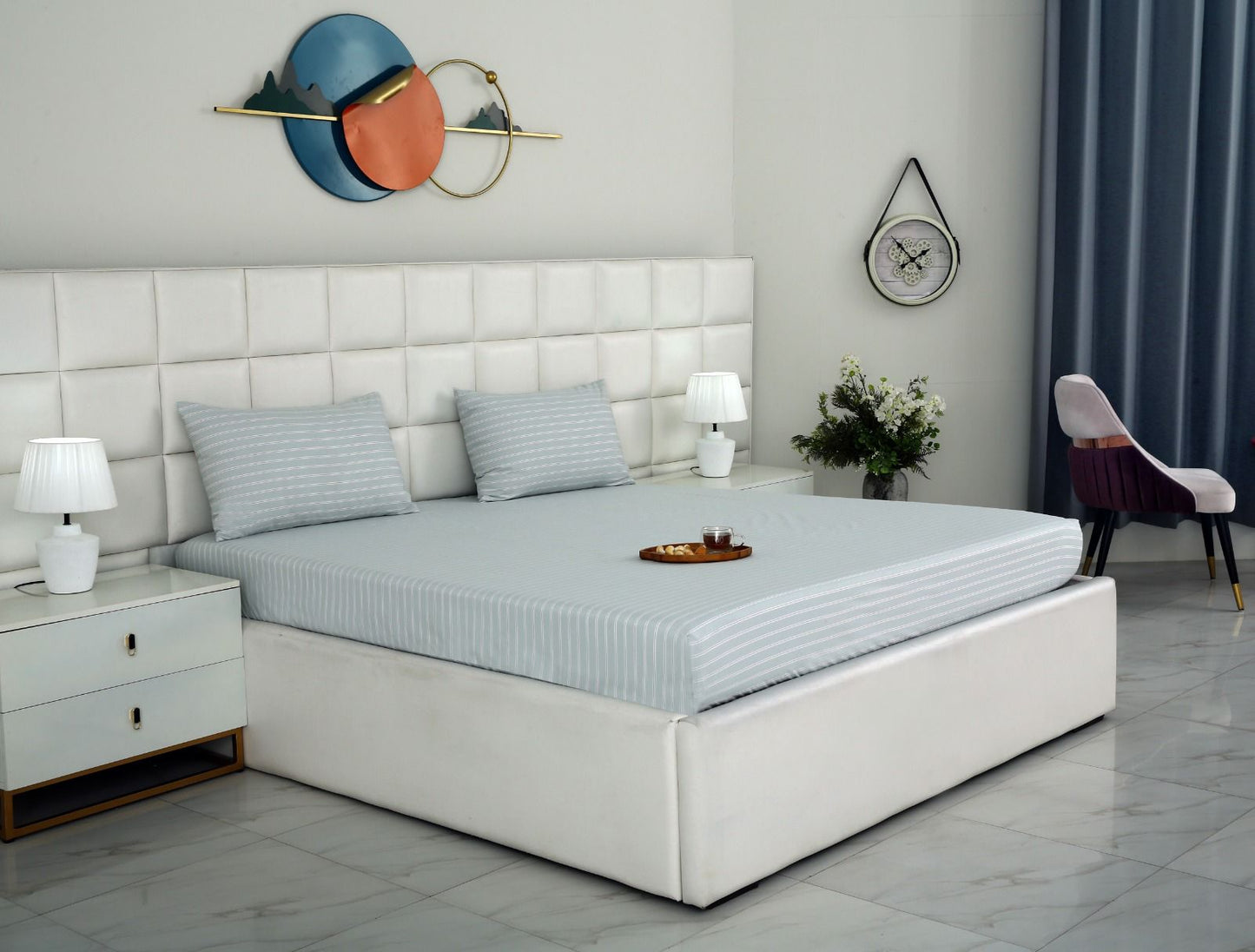 Fitted Bed Sheet- PFT009 Fitted Sheets Apricot