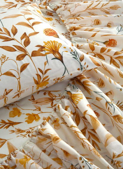 Fitted Bed Sheet- PFT007 Fitted Sheets Apricot