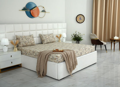 Fitted Bed Sheet- PFT005 Fitted Sheets Apricot