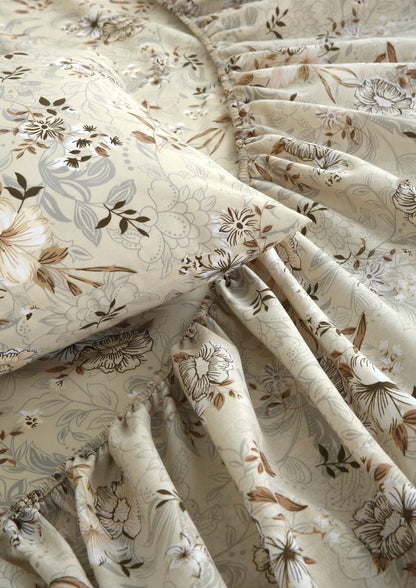 Fitted Bed Sheet- PFT005 Fitted Sheets Apricot