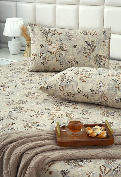 Fitted Bed Sheet- PFT005 Fitted Sheets Apricot