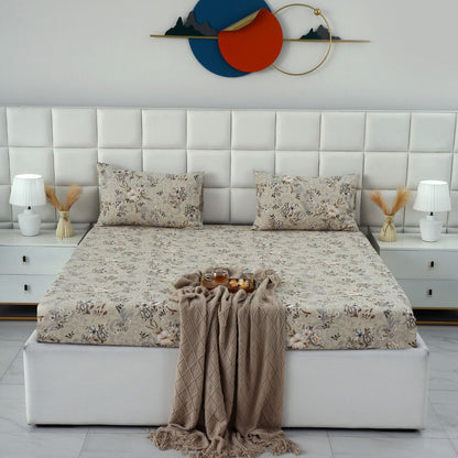 Fitted Bed Sheet- PFT005 Fitted Sheets Apricot