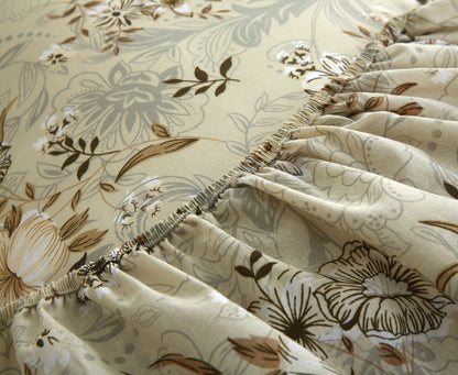 Fitted Bed Sheet- PFT005 Fitted Sheets Apricot