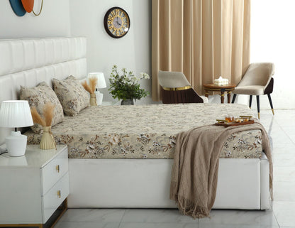 Fitted Bed Sheet- PFT005 Fitted Sheets Apricot