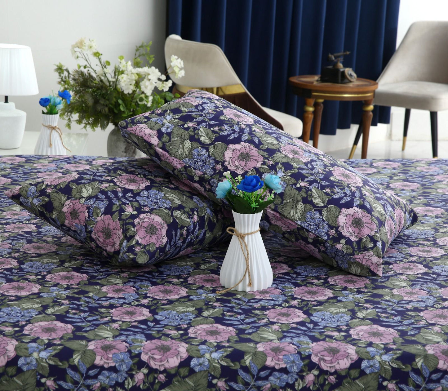 Percale Fitted Bed Sheet- PFL004