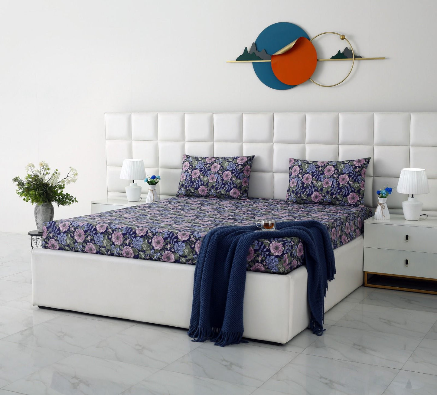 Percale Fitted Bed Sheet- PFL004