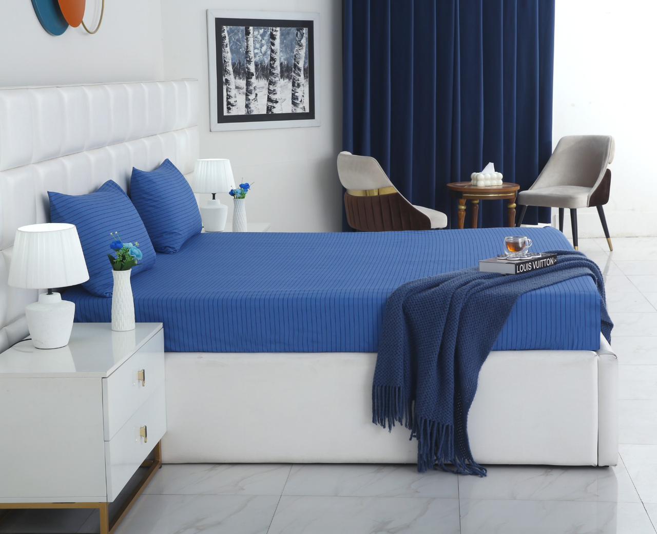 Fitted Bed Sheet- PFT013 Fitted Sheets Apricot