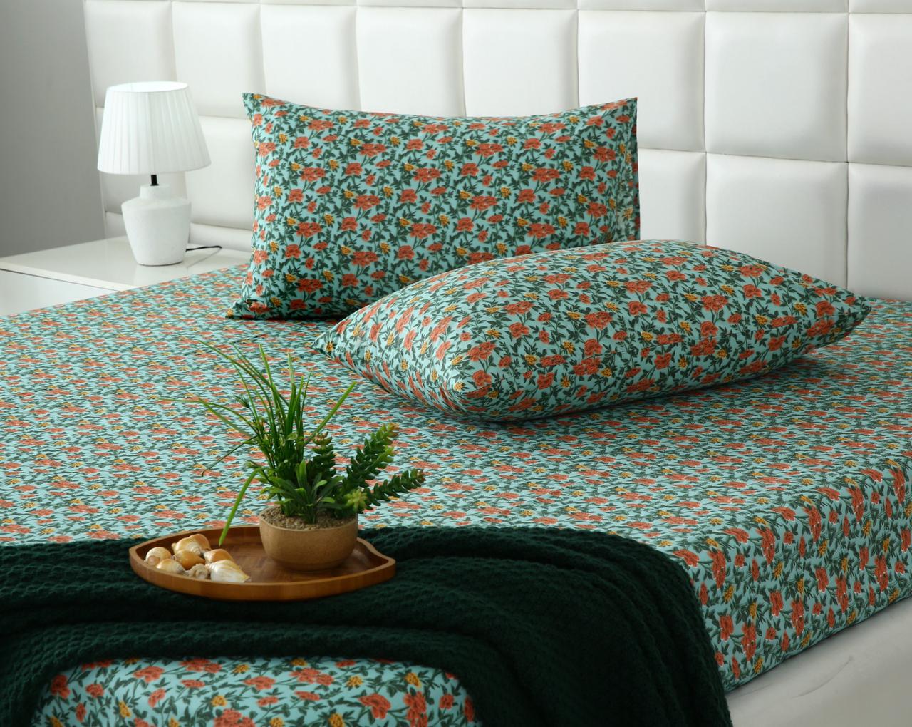 Percale Fitted Bed Sheet- PFL002