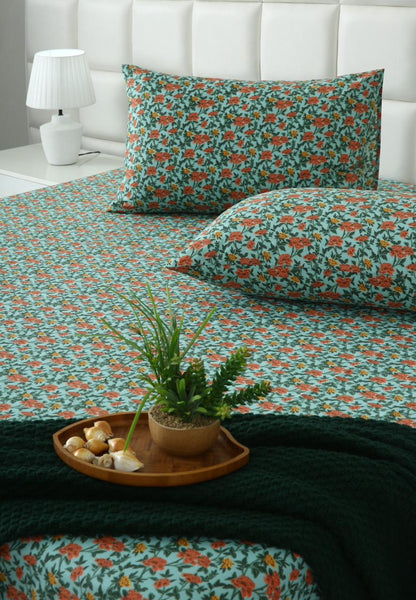 Percale Fitted Bed Sheet- PFL002