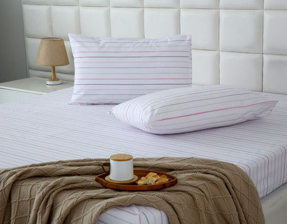 Fitted Bed Sheet- PFT011 Fitted Sheets Apricot