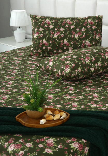 2Pcs Digital Percale Single Bed Sheet- PC001