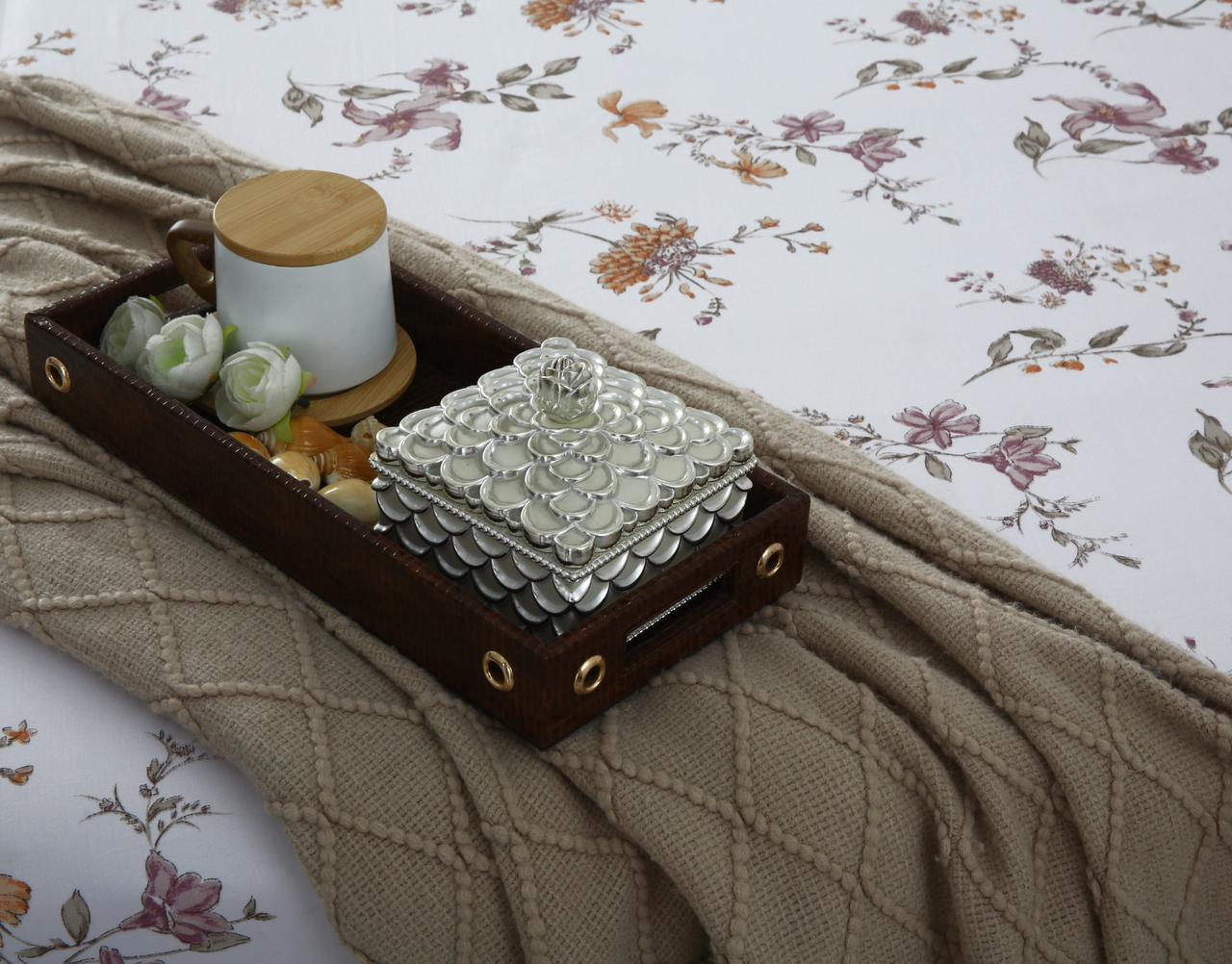 Fitted Bed Sheet- PFT016 Fitted Sheets Apricot