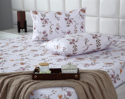 Fitted Bed Sheet- PFT016 Fitted Sheets Apricot