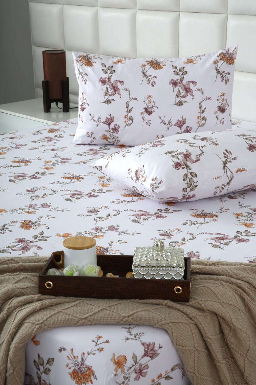 Fitted Bed Sheet- PFT016 Fitted Sheets Apricot