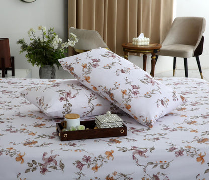 Fitted Bed Sheet- PFT016 Fitted Sheets Apricot