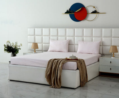 Fitted Bed Sheet- PFT012 Fitted Sheets Apricot