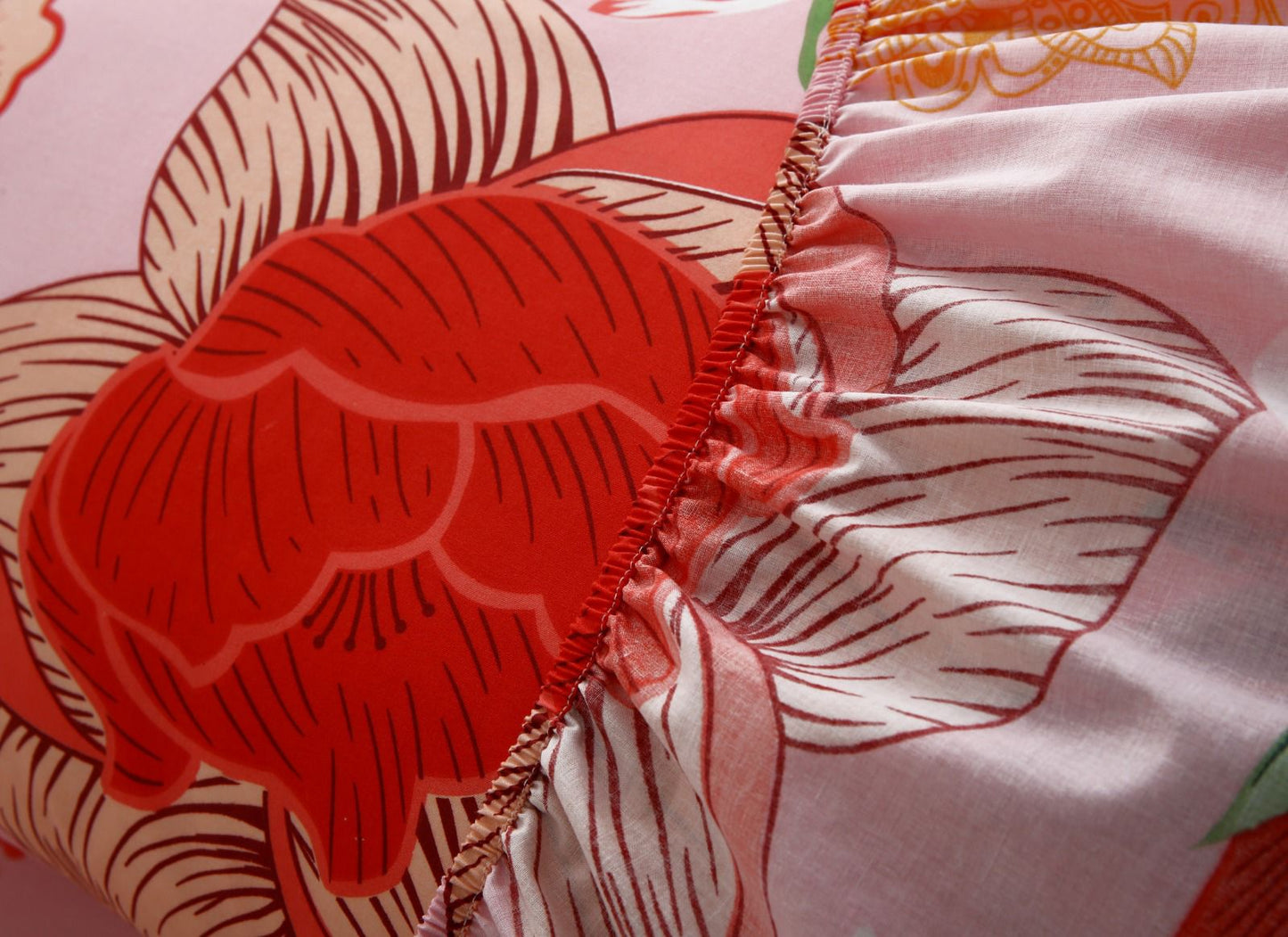 Fitted Bed Sheet- PFT017 Fitted Sheets Apricot