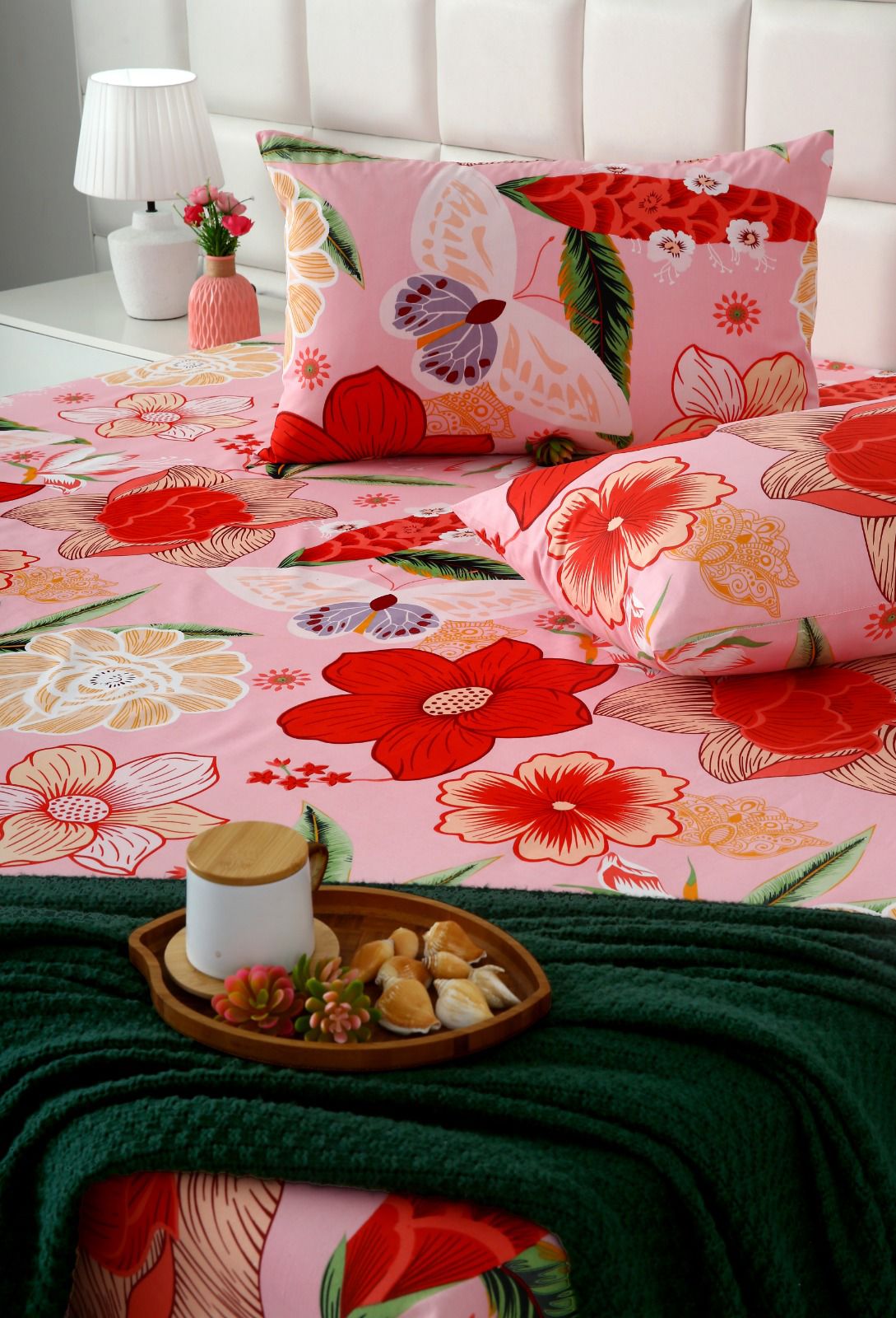 Fitted Bed Sheet- PFT017 Fitted Sheets Apricot