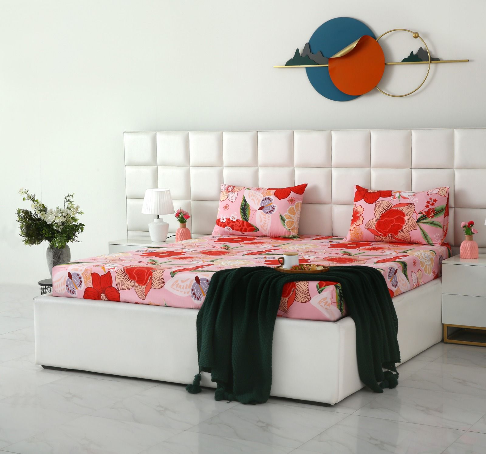Fitted Bed Sheet- PFT017 Fitted Sheets Apricot