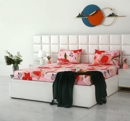 Fitted Bed Sheet- PFT017 Fitted Sheets Apricot