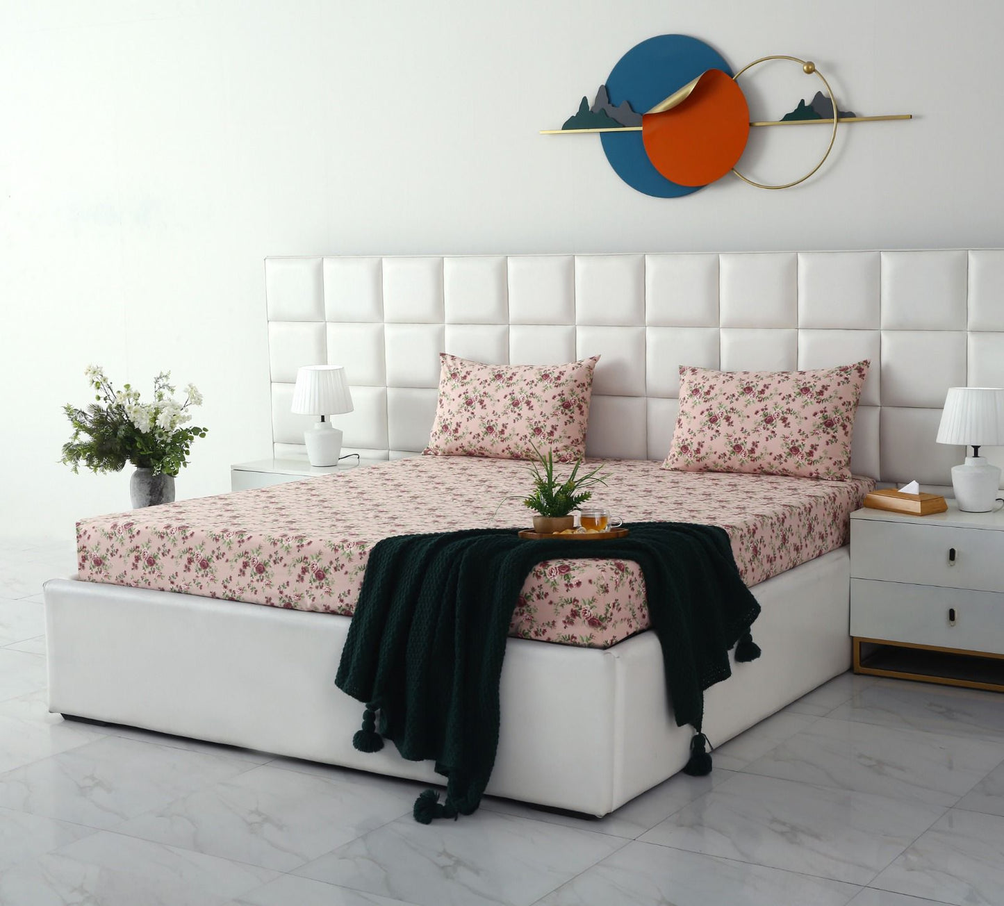Percale Fitted Bed Sheet- PFL005