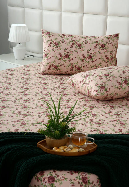 2Pcs Digital Percale Single Bed Sheet- PC002
