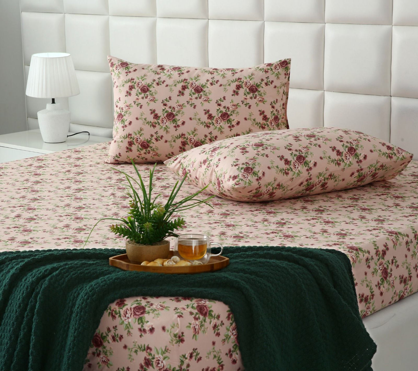 Percale Fitted Bed Sheet- PFL005