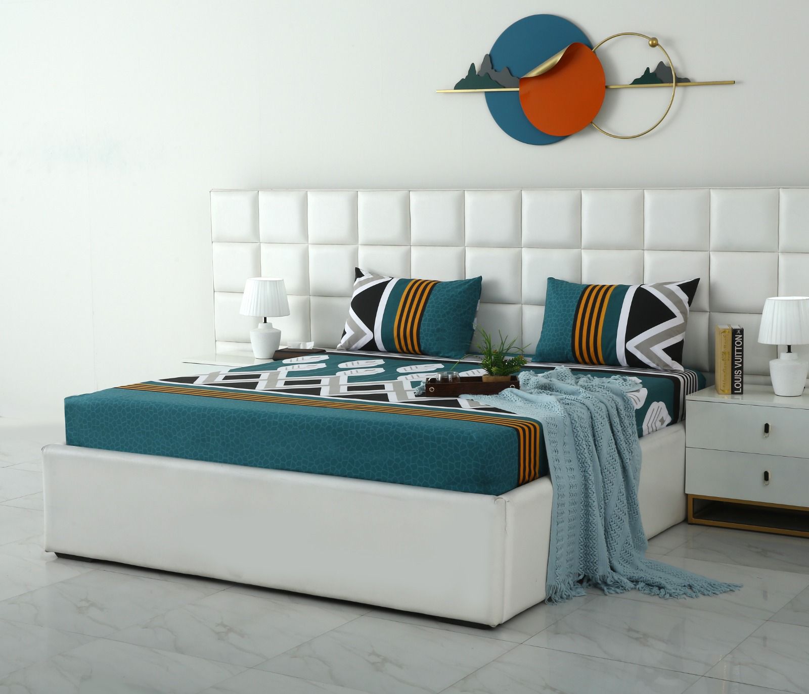 Fitted Bed Sheet- PFT019 Fitted Sheets Apricot